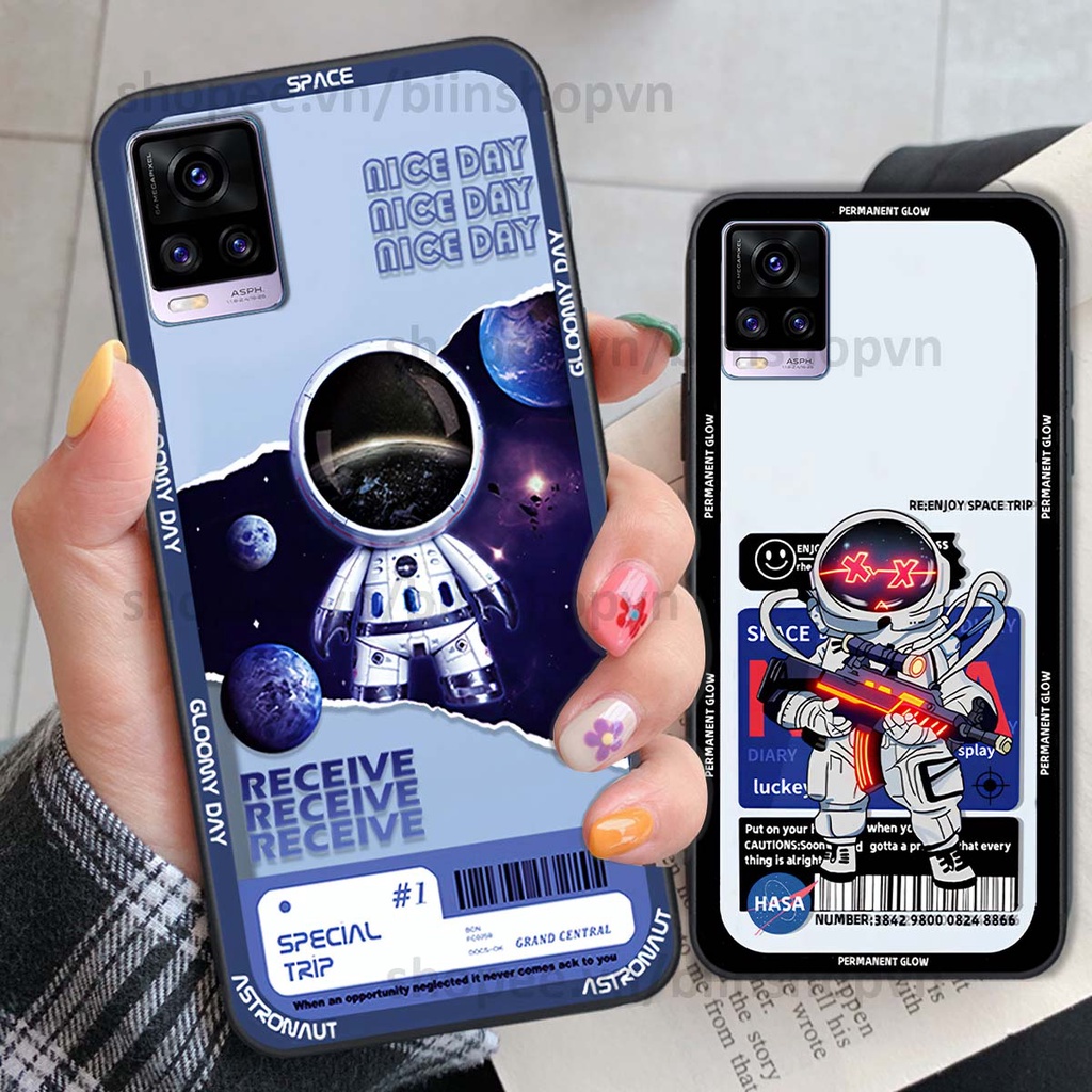 Ốp Vivo V20 phi hành gia vũ trụ space.x siêu đẹp, thời trang