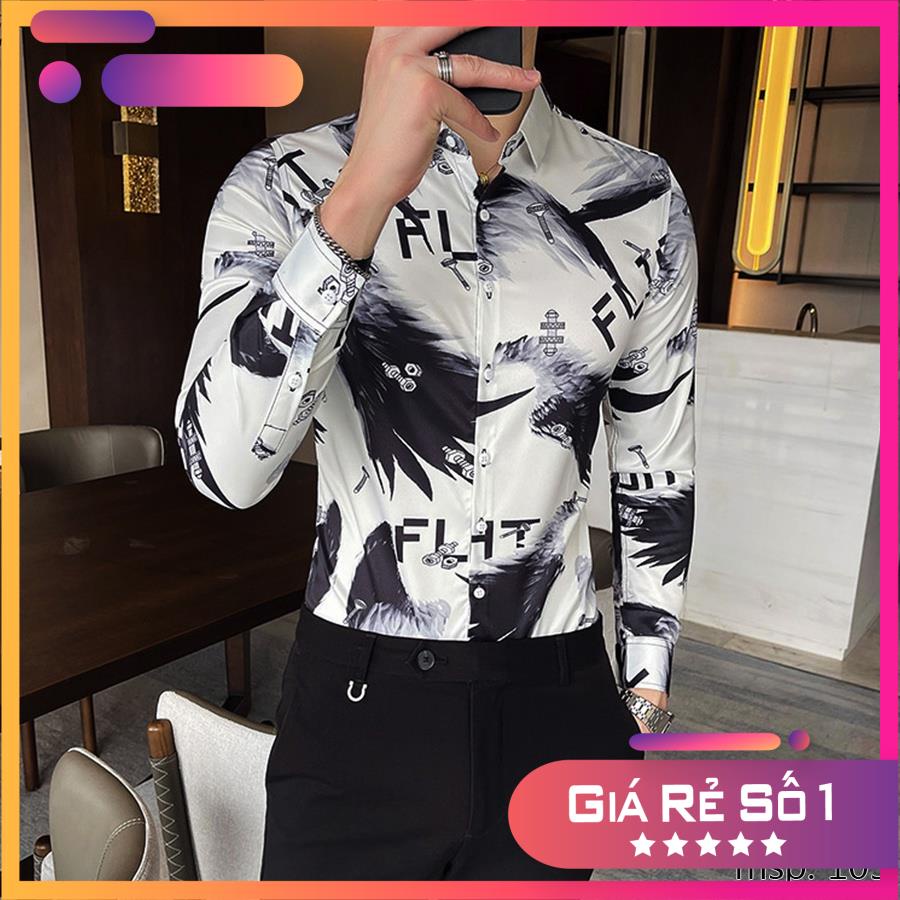 Áo sơ mi TSM Họa Tiết cánh chim thời thượng mã 105 và 106