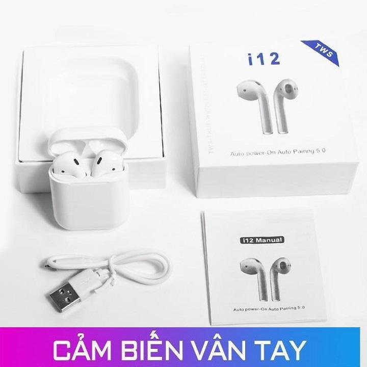 Hàng Xịn Loại 1 Tai Nghe Bluetooth i12 TWS,Thông Minh Chất Lượng Âm Thanh HD Pin Dùng Bền Sản Phẩm Đươc Đánh Giá 5 Sao