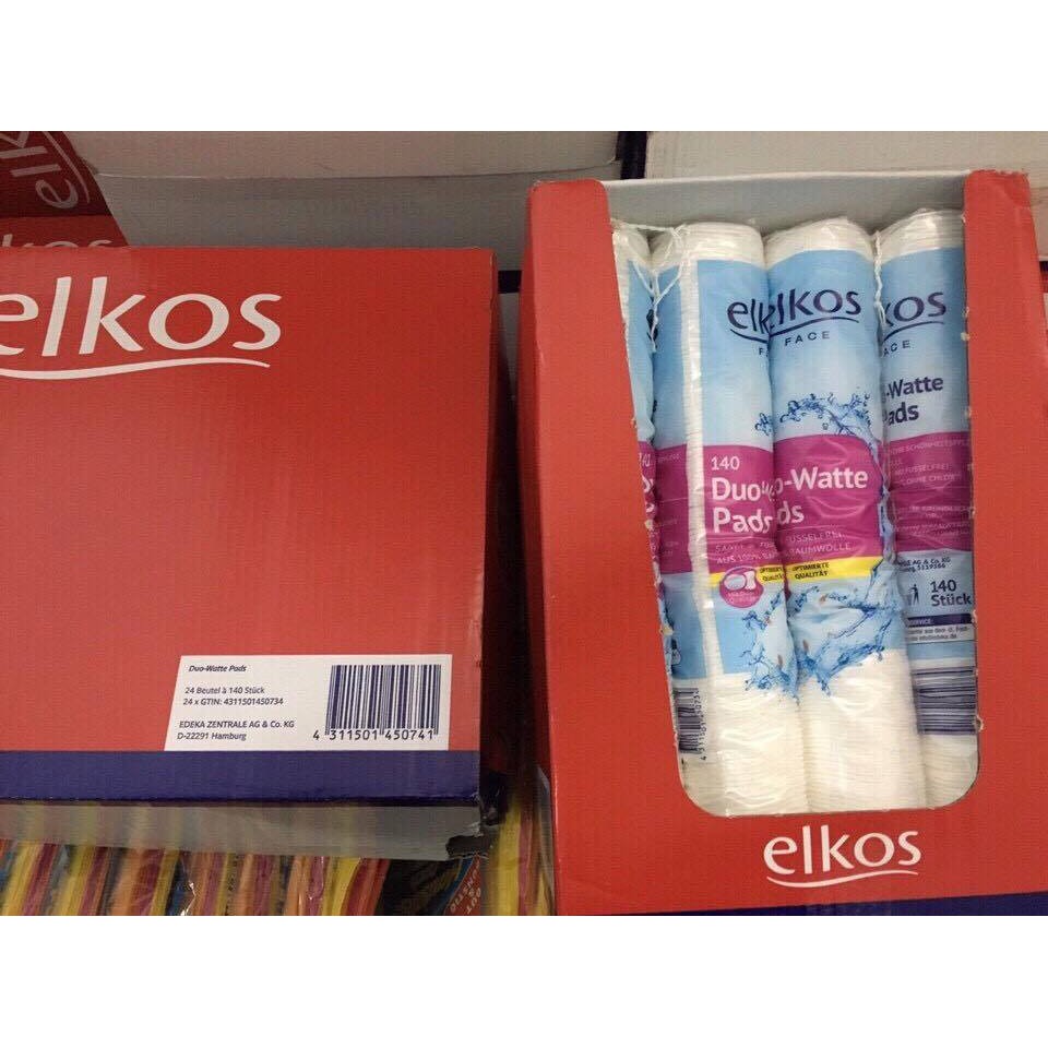 Bông tẩy trang Elkos 140 miếng (Đức)