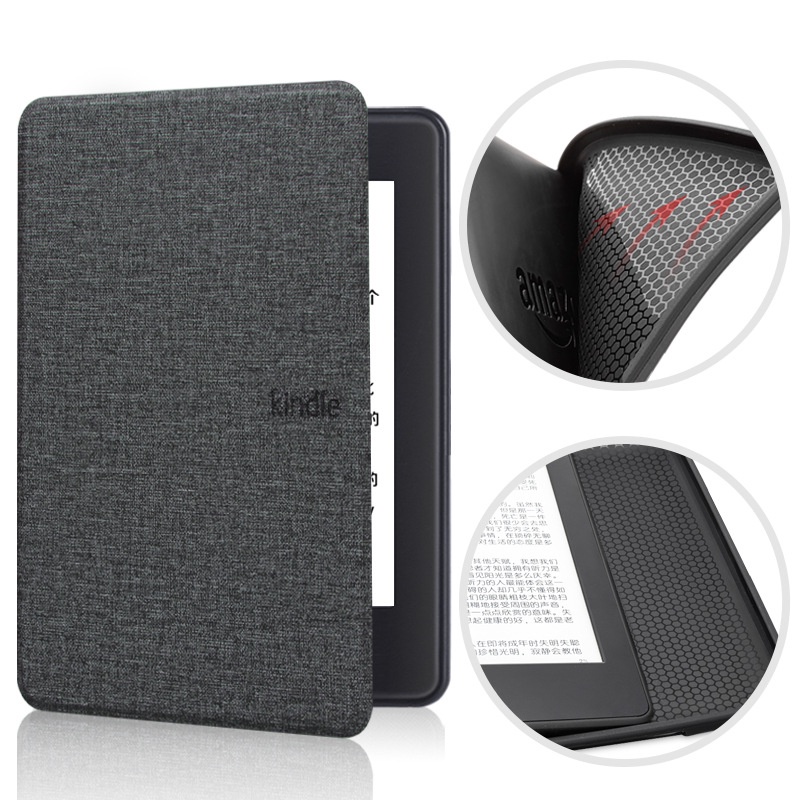 [BASIC] Bao da Cover Kindle Basic 2022/2019 - Mẫu vân vải/denim - Smartcover tự động tắt mở