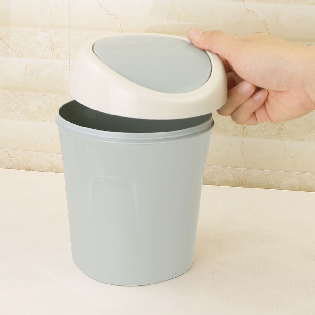 Có thể bán buôn Thùng rác để bàn nhỏ bằng nhựa có nắp đậy hộp đựng lưu trữ trên di động virgina056 Hàng giao ngay
