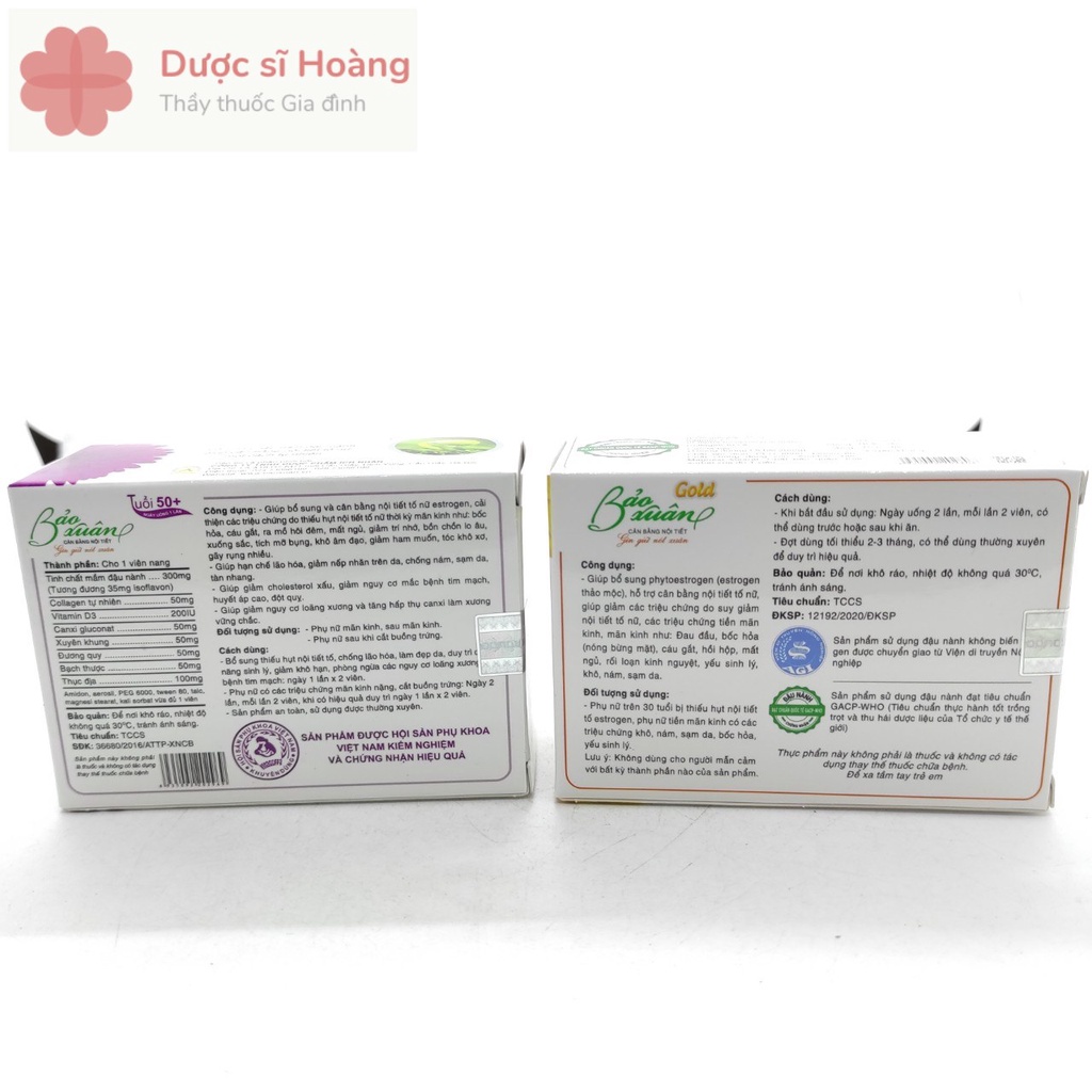 Bảo Xuân Gold & Bảo Xuân Tím - Cân Bằng Điều Hòa Nội Tiết Tố Nữ Cải Thiện Sức Khỏe Sắc Đẹp