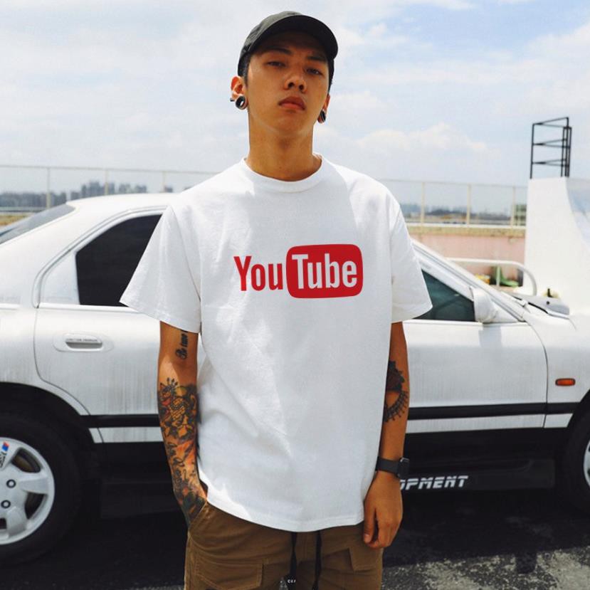 new 2021 Áo phông tay lỡ unisex basic tee Youtube Áo thun oversize Unisex nam nữ form rộng kiểu dáng Hàn quốc . ⛔