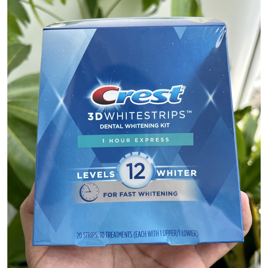 Miếng dán trắng răng Crest 3D Whitestrips/ Mỹ