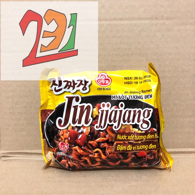 [135 g] Gói Mỳ Trộn Tương Đen Ottogi Jin jjajang Vàng