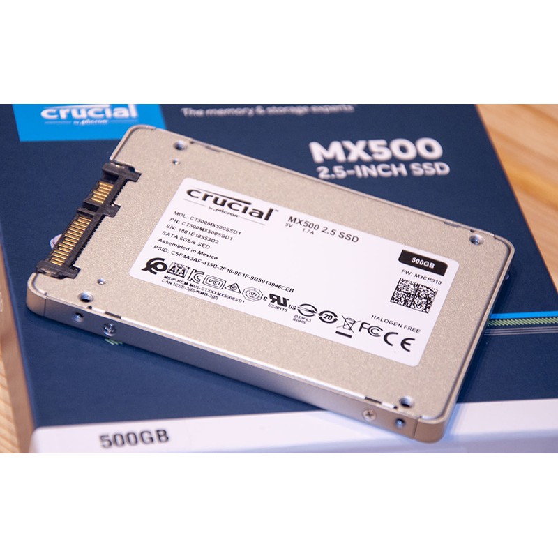 Ổ cứng SSD Crucial MX500 3D NAND SATA III 2.5 inch 500GB - BH 5 Năm 1 Đổi 1