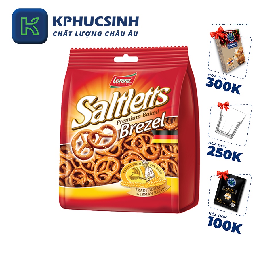 Bánh Xoắn Brezel Hiệu Lorenz 90G KPHUCSINH - Hàng Chính Hãng