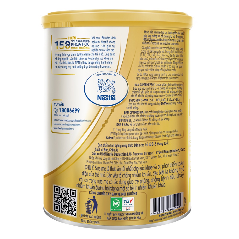 Sữa NAN SUPREME PRO số 1 Lon 400g