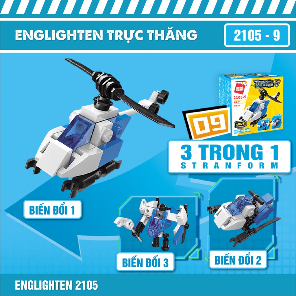 Đồ chơi xếp hình Enlighten 2105 công trường / cảnh sát