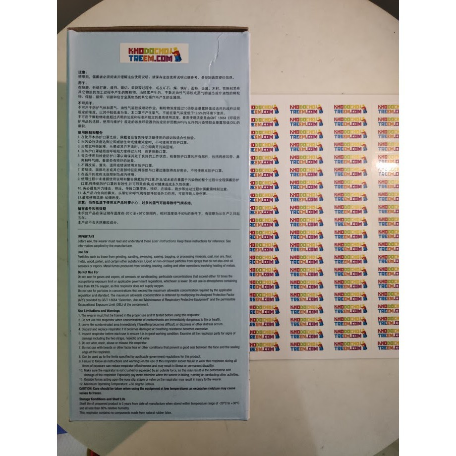 Khẩu trang 3M 9501VT KN95 lọc hơn 95% bụi siêu mịn PM2.5 có van thở chính hãng tốt hơn 3M 9001V chỉ lọc được 90% | BigBuy360 - bigbuy360.vn