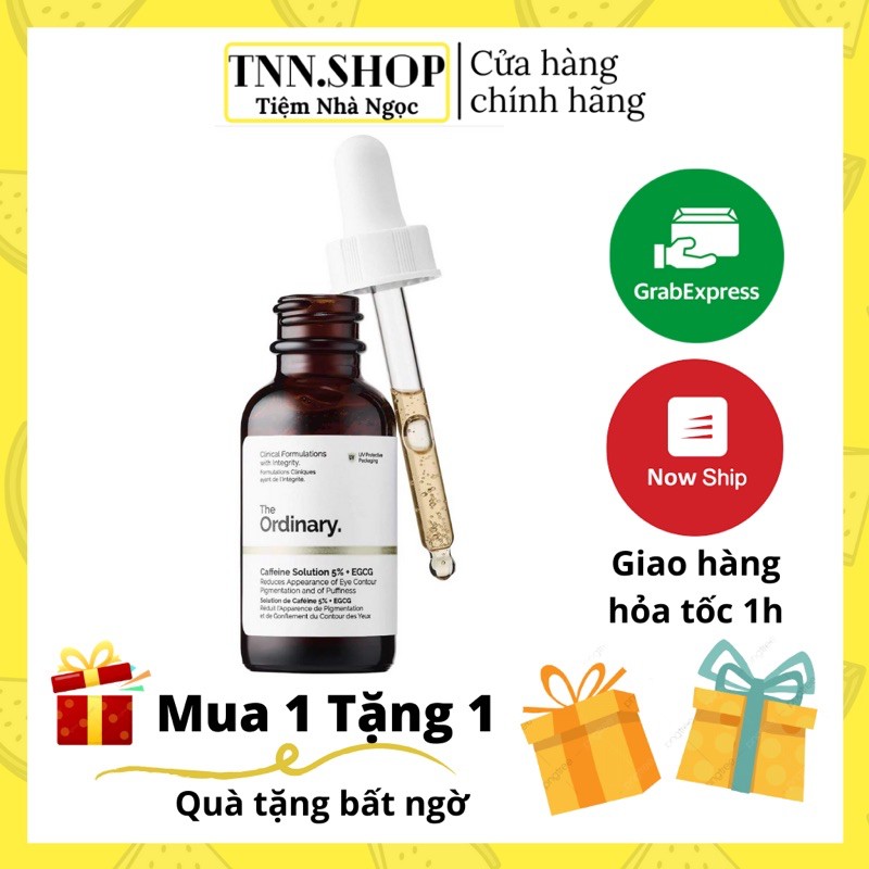 The Ordinary Caffeine Solution 5% + EGCG - 30mL - Tinh chất dưỡng mắt, giảm thâm, giảm nhăn, giảm bọng mắt.