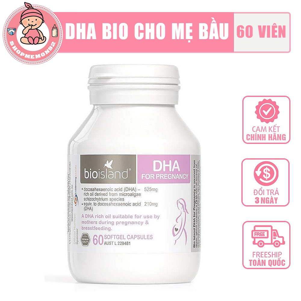 (hộp nhựa) 60 viên DHA BIO cho mẹ bầu