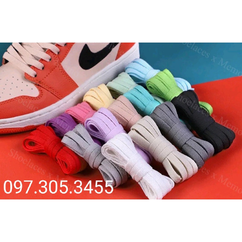 day giày chính hãng Dây giày thể thao Sneaker 2 lớp đủ màu loại xịn dài 1m2 day giày 1 cập 2 sợi