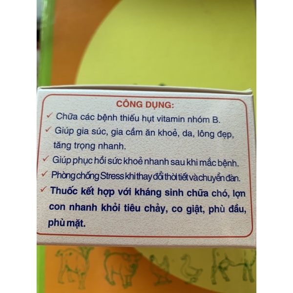 Hupha B complex - bổ sung vitamin nhóm B giúp da hồng, lông mượt... chó, mèo, gà, vịt, ngan, heo, bê, nghé