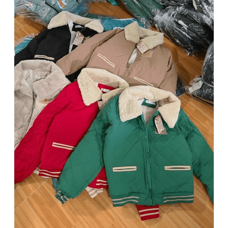 [ HÌNH THẬT SP ] Áo Khoác Phao Nữ Lót Lông Chuẩn Form Mẫu Mới Nhất - CLITUS FASHION