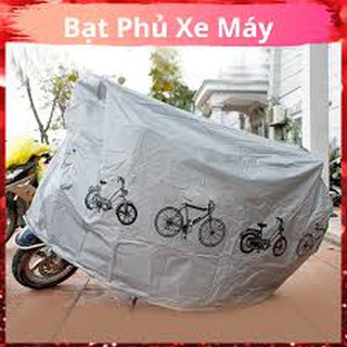 Bạt Phủ Xe Máy Đa Năng, Aó Trùm Xe Máy Xe Đạp, Tấm TRùm Xe Máy Vải Dù