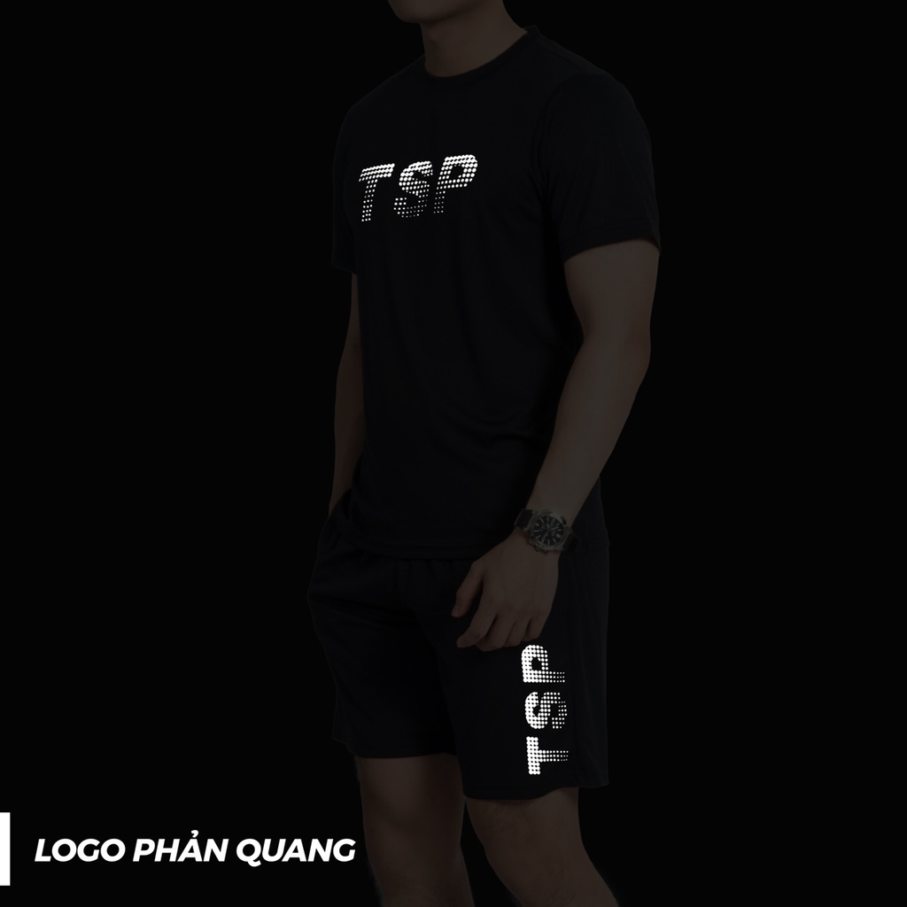 Bộ Thể Thao Nam TSIMPLE quần áo tập gym vải thun lạnh thoáng mát co giãn năng động thời trang MSSBHP2