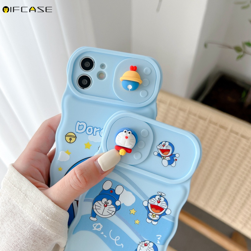 Ốp Điện Thoại Dẻo Họa Tiết Hoạt Hình Doremon Dễ Thương Chống Sốc Cho iPhone 13 12 11 Pro Max