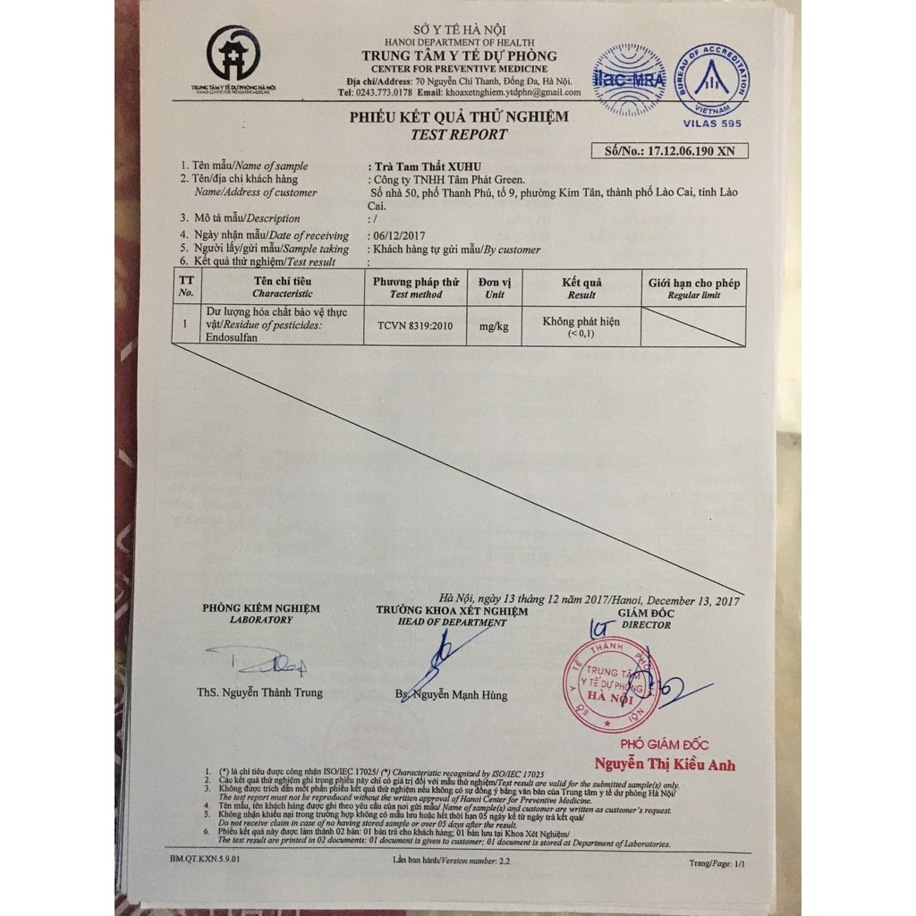 Trà hoa tam thất dạng túi lọc 40g