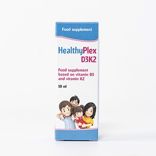 Siro Healthy Plex D3K2 - Hỗ trợ giảm nguy cơ loãng xương, giúp xương, răng chắc khỏe lọ 10ml