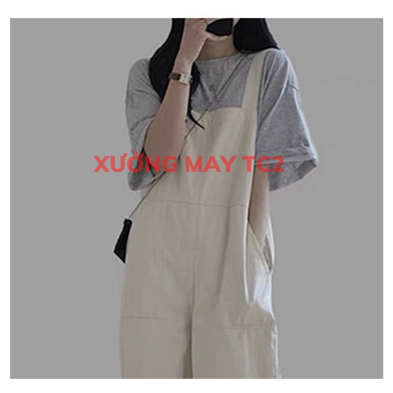 Quần Yếm kaki nam nữ,Quần Yếm Unisex 2 túi ngực form thụng phong cách Ulzzang trẻ trung, kiểu dáng baggy suông XƯỞNGMAYT