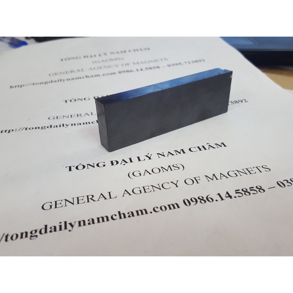 Nam châm Ferite 80x25x10mm, nam châm gốm đen dạng thanh