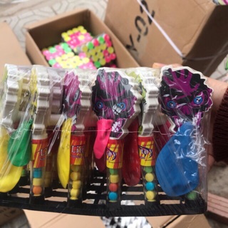 Kẹo xê lốc hình mặt quỷ kèm bóng kèn (30 chiếc)