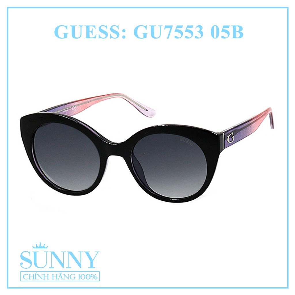 Kính mát thời trang Guess GU7553 nhiều màu chính hãng, thiết kế dễ đeo bảo vệ mắt