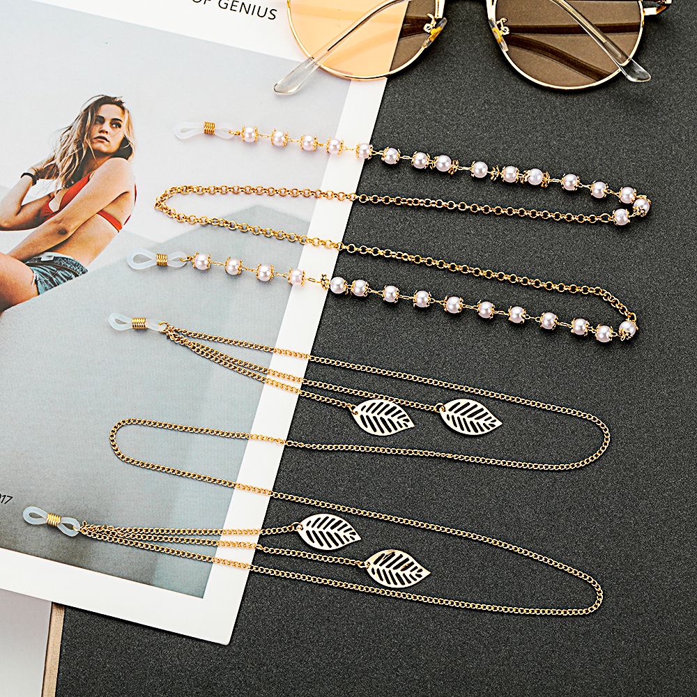 Dây Đeo Kính Chống Thất Lạc Đính Ngọc Trai Thời Trang Unisex