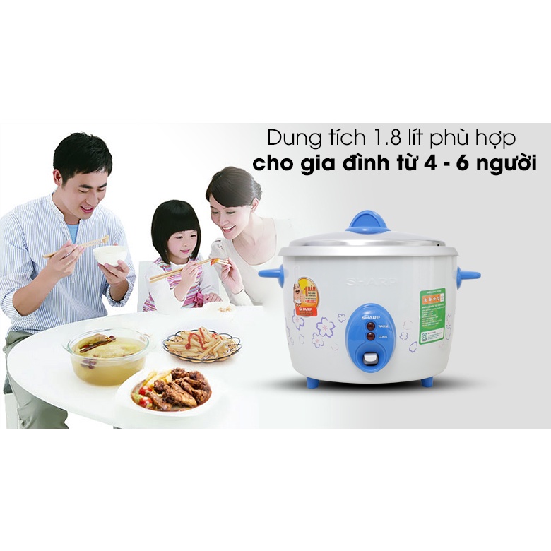 Nồi cơm điện Sharp 1.8 lít KSH-D19V