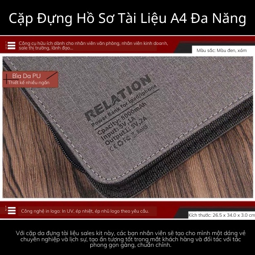 Cặp đựng tài liệu Hồ Sơ Ipad giấy A4 cầm tay nữ/nam đa năng siêu nhẹ