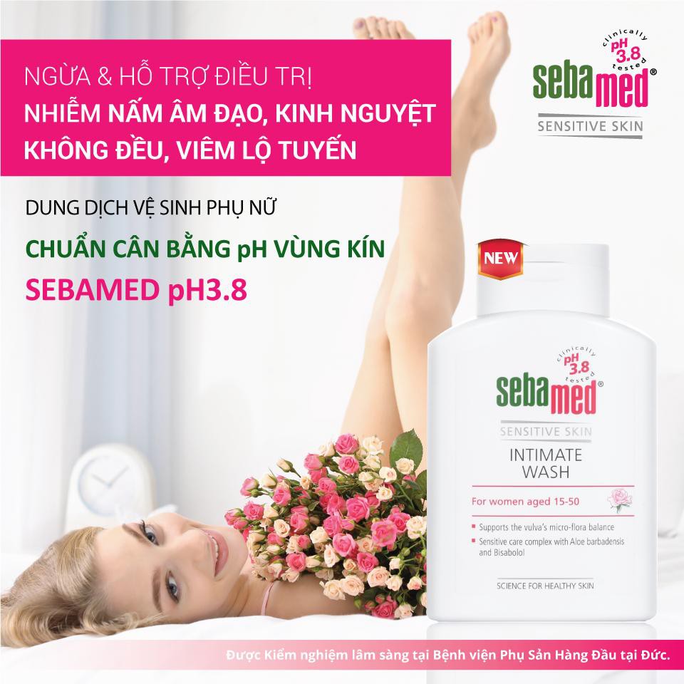 Dung dịch vệ sinh phụ nữ Sebamed pH3.8 Feminine Intimate Wash 200ml