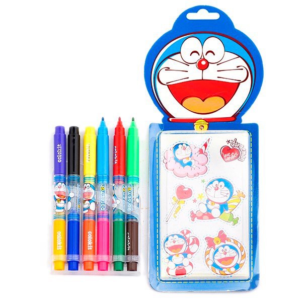 Bút lông màu Thiên Long Colokit Doraemon FP-C05/DO- 1 cây/2 đầu ( 2 màu)- 6 cây 12 màu