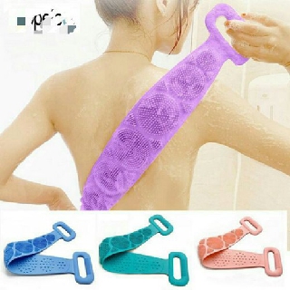 Dây cọ lưng 2 mặt silicone - Cọ Tắm Silicon, Dây Tắm Chà Lưng Silicon 2 Mặt