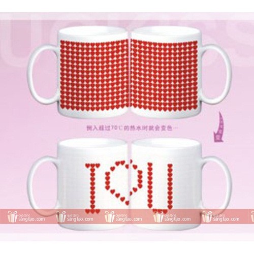 Cốc đôi đổi màu tình yêu