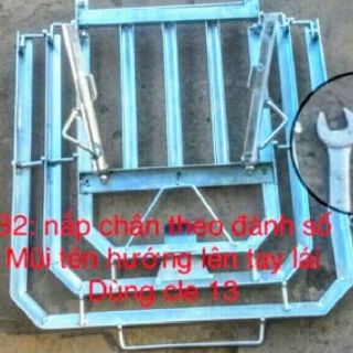 Giá chở hàng xe máy lắp xe wave alpha, wave s, wave Rs