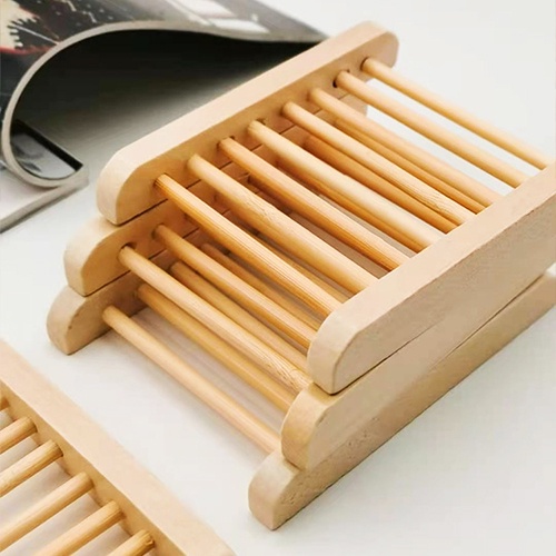 Khay Gỗ Đựng Xà Phòng Ráo Nước Tiện Dụng Cho Phòng Tắm