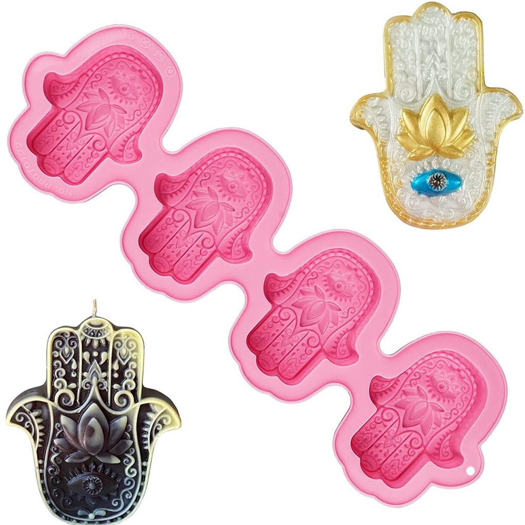Khuôn Silicone Làm Xà Phòng Hình Bàn Tay Hamsa