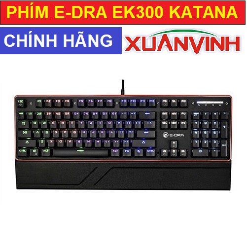 Phím Cơ Gaming E-Dra EK300 Katana Optical Blue Switch - Chính Hãng Mới 100%