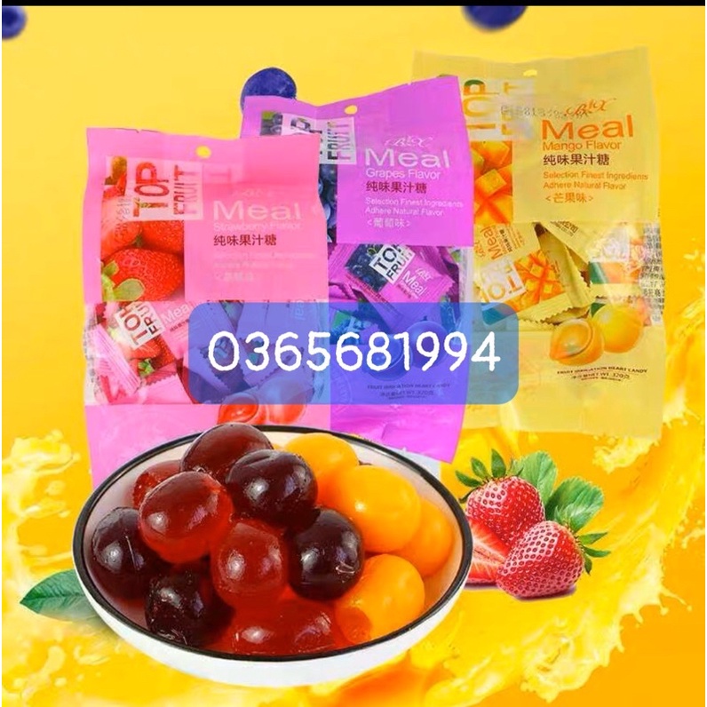 KẸO DẺO TRÁI CÂY TOP FRUIT 320G 💥 dai dai, thơm ngon 💥