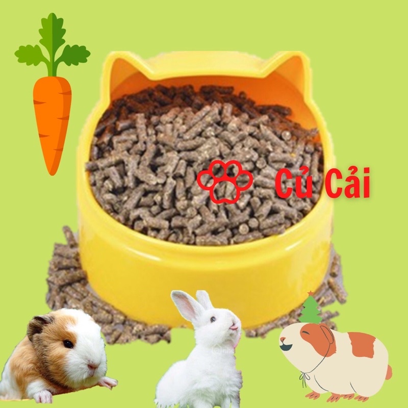 Thức ăn dinh dưỡng cho bọ ú - thỏ gói 500g chất lương cá thơm, thích ăn mua nhiều giảm g