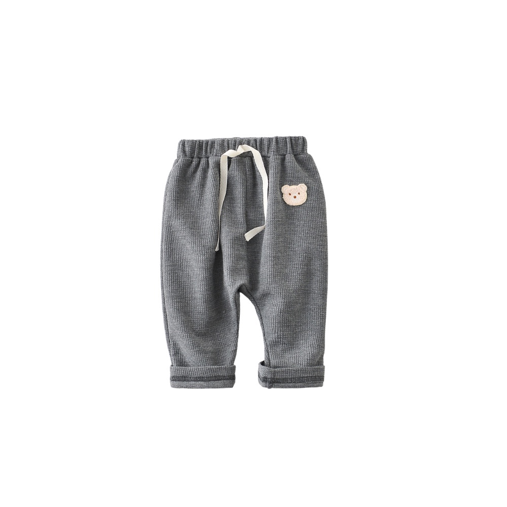 Quần dài Jogger cho bé trai bé gái vải len ô vuông sịn xò quần dài cho bé từ 7 -18kg