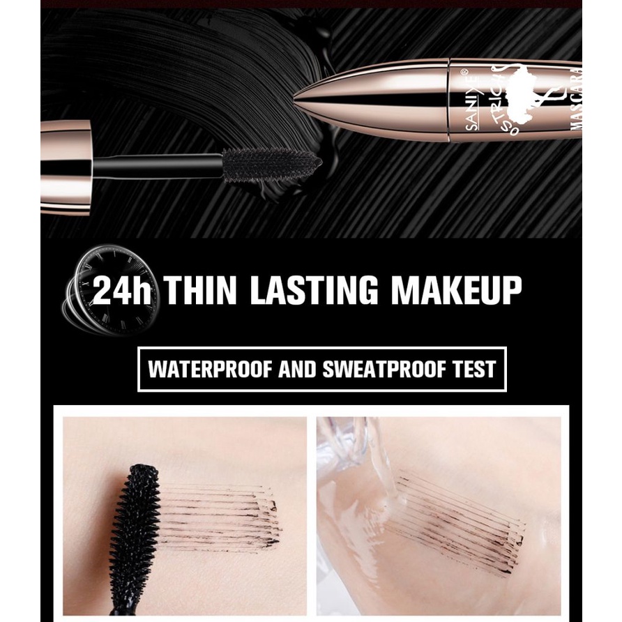 Mascara Saniye 3D Màu Đen Làm Cong Dày Và Dài Mi Chống Thấm Nước Lâu Trôi | BigBuy360 - bigbuy360.vn
