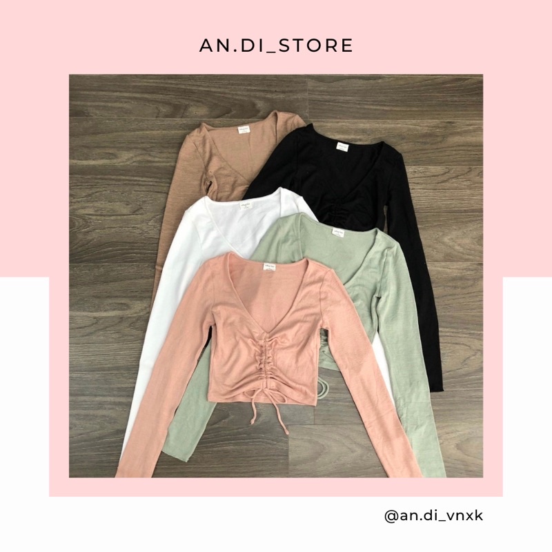 AnDi.vnxk🔸Áo dài tay rút ngực Wilfred free