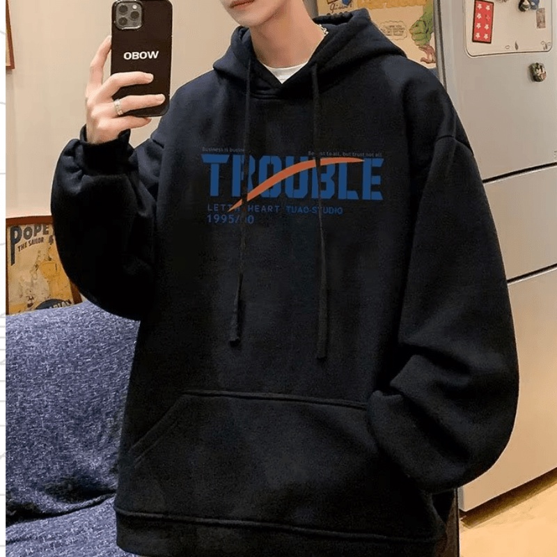 Áo hoodie In Chữ Thời Trang Hàn Quốc Chất Lượng Cao Size M-5XL Cho Nam