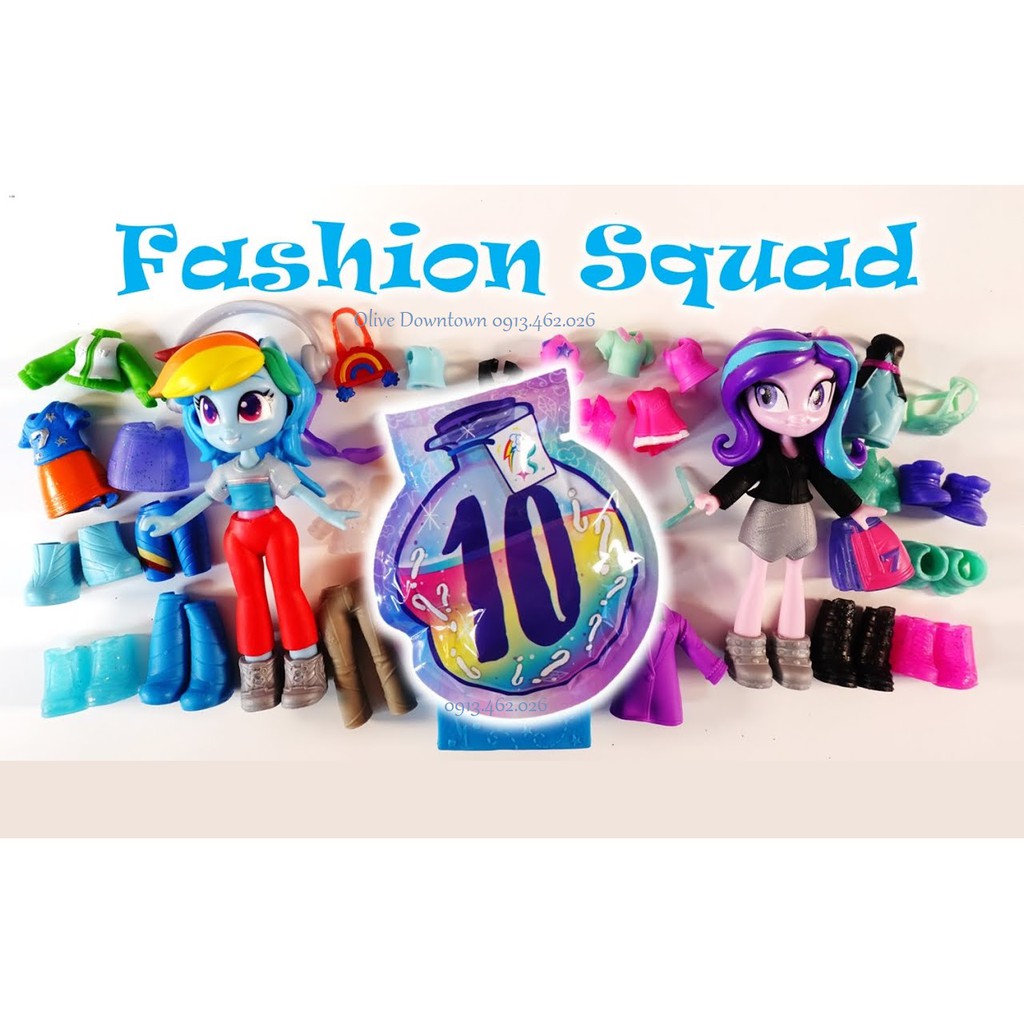 HỘP TO - Set 2 Búp bê Rainbow Dash & Starlight Glimmer kèm > 40 mẫu Trang phục & Phụ kiện - MY LITTLE PONY Fashion Squad