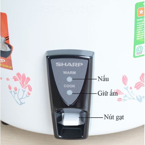 [Mã ELMS5 giảm 7% đơn 300K] Nồi cơm điện Sharp 3.8 lít KSH-D40V | BigBuy360 - bigbuy360.vn