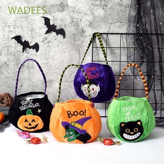 Túi đựng kẹo hình quả bí ngô nhiều màu sắc trang trí halloween cho bé