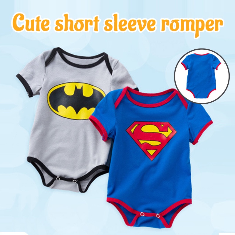 Áo liền quần NgắN Tay, HọA TiếT HoạT HìNh Cho Bé Trai / GáI (0 -